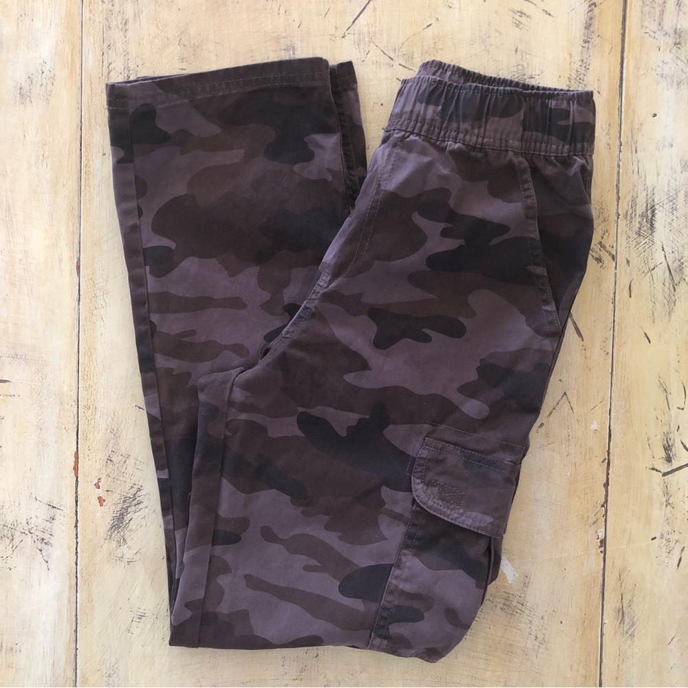 The Childrens Place Adjustable Elastic Waist Camo Cargo Pants